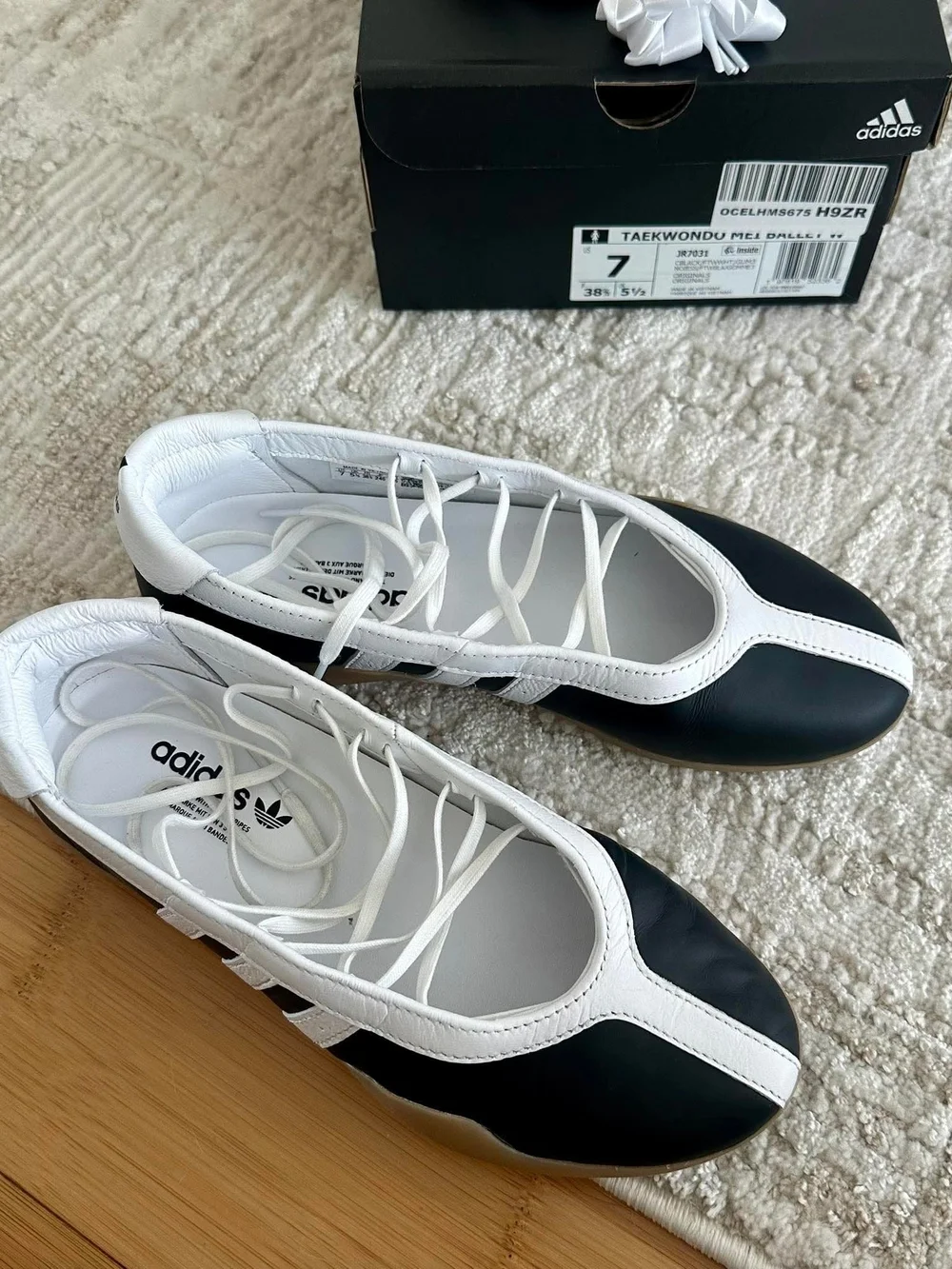 adidas Black & White Taekwondo Ballet Flats